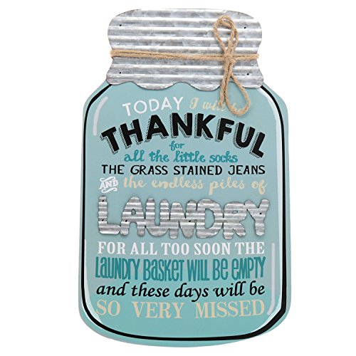 Book Cover Barnyard Designs Rustic Today I Will Be Thankful Mason Jar Decorative Wood and Metal Wall Sign Vintage Country DÃ©cor, 35.5cm x 23cm