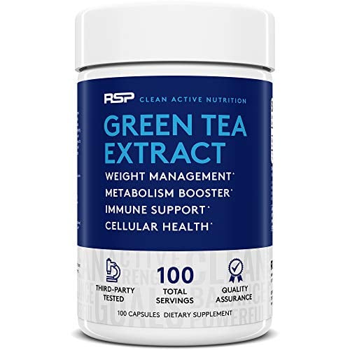 Book Cover RSP Green Tea Extract with EGCG, Weight Loss Supplement for Men and Women, Antioxidant & Metabolism Support, Cellular Health, Stimulant Free Energy, 100 capsules (Packaging May Vary)
