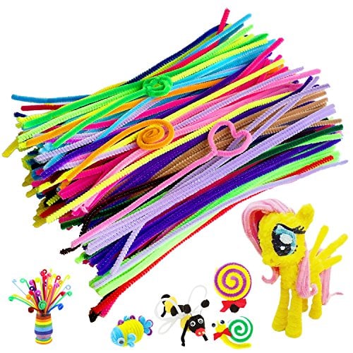 Book Cover Acerich 300 Pcs Colored Pipe Cleaners Chenille Stems for DIY Art Craft Decorations (6 mm x 12 inch)