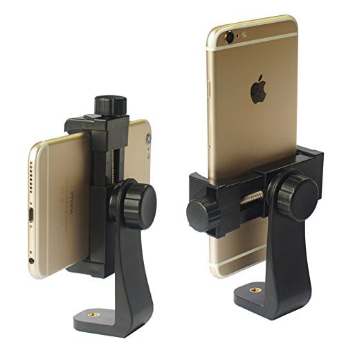 Book Cover iPhone Tripod Mount Adapter Universal Cell Phone Tripod Mount, Vertical Horizontal Adjustable Clamp 2.3~4.0