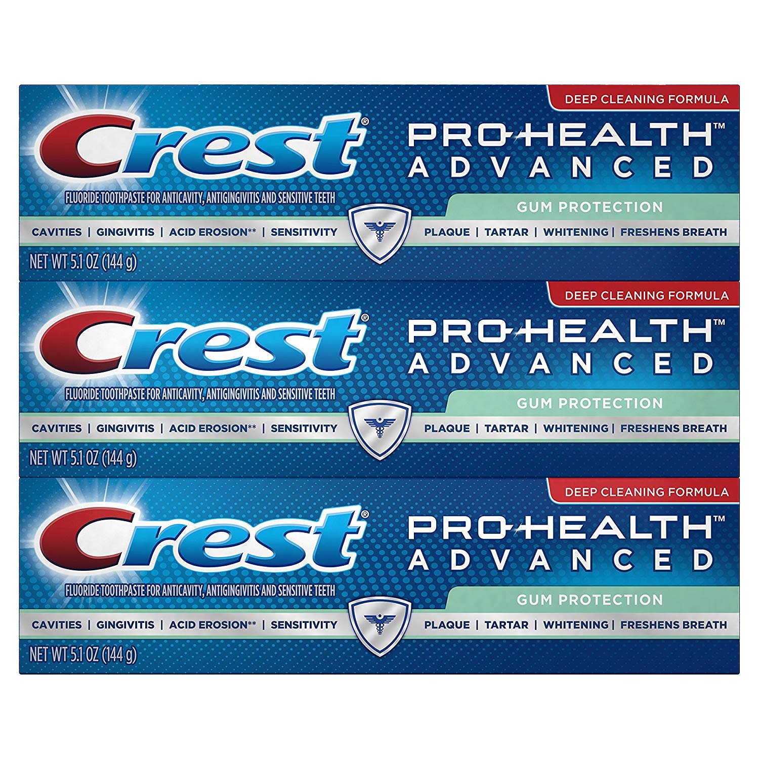 Book Cover Crest Pro-Health Advanced Gum Protection Toothpaste 5.1 oz(Pack of 3) (Cap May Vary)