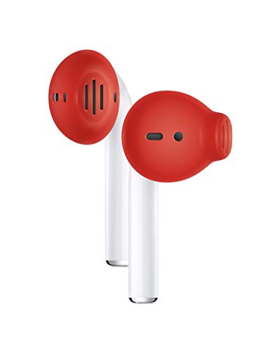 Book Cover EarSkinz ES3 Covers for Apple AirPods (Red)