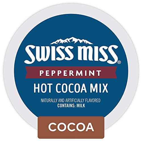 Book Cover Swiss Miss Peppermint Hot Cocoa Single Serve Keurig K-Cup Pods, 12 Count