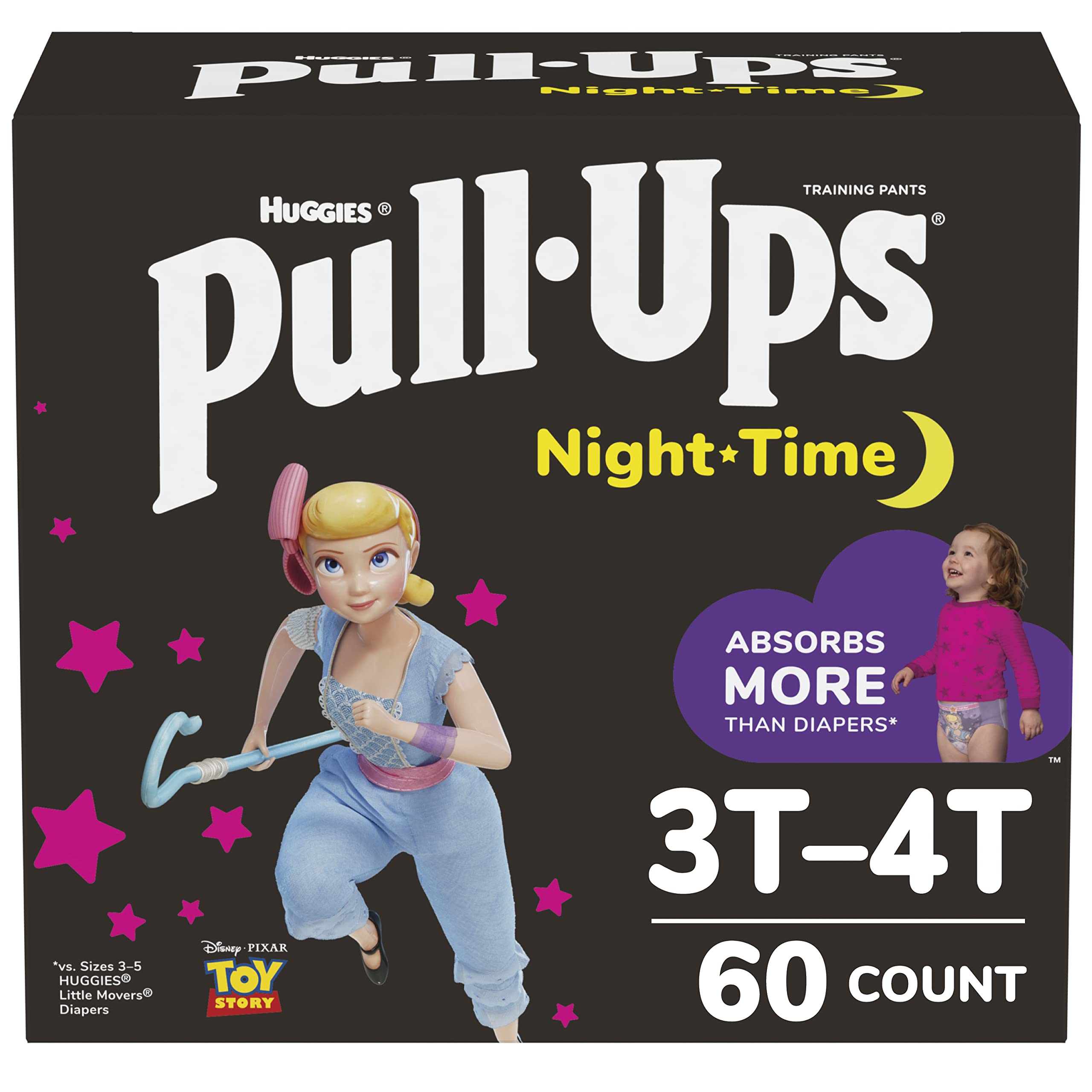 Book Cover Pull-Ups Night-Time Girls' Training Pants, 3T-4T, 60 Ct
