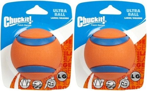 Book Cover Chuckit Ball Ultra Ball Large (Set of 2), Dog Fetch Toy