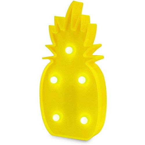 Book Cover QiaoFei Pineapple Light,LED Cute Pineapple Night Table Lamp Light for Kids' Room Bedroom Gift Wall Party Holiday Home Decorations Yellow
