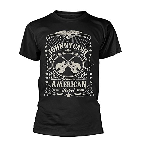 Book Cover Johnny Cash T Shirt American Rebel Official Mens Black Size M