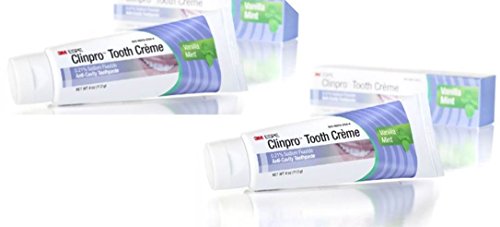 Book Cover 3M ESPE 12117 Clinpro Tooth Creme 0.21% NaF Anti Cavity Toothpaste, Vanilla Mint (Pack of 2)