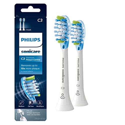 Book Cover Philips Sonicare Premium Plaque Control Toothbrush Heads 2 Pack, 1count