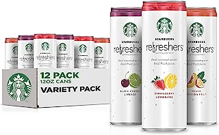 Book Cover Starbucks, Refreshers with Coconut Water, 3 Flavor Variety Pack, 12 fl oz. cans (12 Pack) (Packaging May Vary)