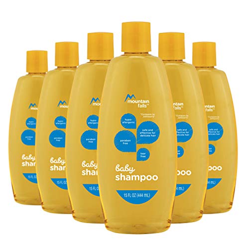 Book Cover Mountain Falls Hypoallergenic Tear-free Baby Shampoo, 15 Fluid Ounce (Pack of 6)