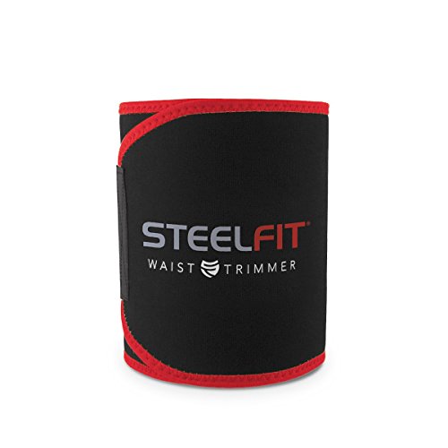 Book Cover SteelFit Waist Trimmer - Sweat Belt - Increase Circulation - Sweat More - Maximum Fat Burning Capabilities - Burn Calories - Adjustable - Neoprene - Belly Fat Slimming - Stomach Band - Unisex