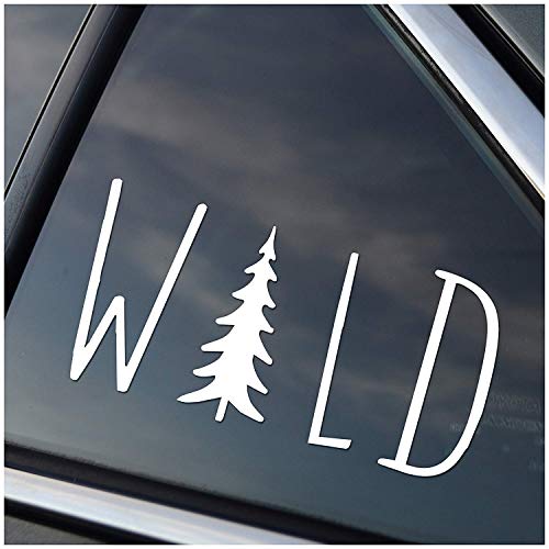 Book Cover Wild Hiking Camping Adventure Vinyl Car Window Decal Sticker White