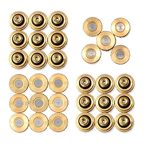 Book Cover Aootech 32 Pack Brass Misting Nozzles for Outdoor Cooling System, 0.012