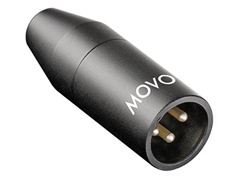 Book Cover Movo F-XLR 3.5mm to XLR Microphone Adapter - 3.5mm Female TRS to XLR Male Connector for Camcorders, Recorders, Mixers