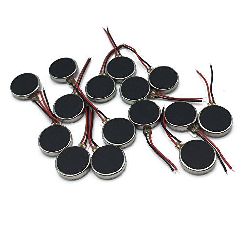 Book Cover BestTong 15 PCS 10mmx3mm Mini Vibration Motors DC 3V 12000rpm Flat Coin Button-Type Micro DC Vibrating Motor for Mobile Cell Phone Pager Tablet Household Appliances