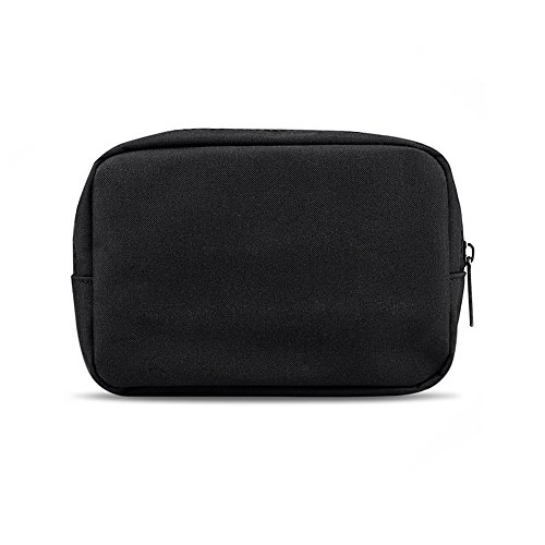 Book Cover ERCRYSTO Universal Electronics/Accessories Soft Carrying Case Bag, Durable & Light-Weight,Suitable for Out-Going, Business, Travel and Cosmetics Kit (Small-Black)