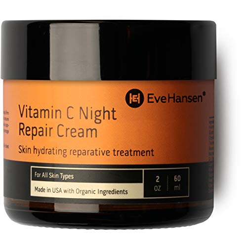 Book Cover Vitamin C Night Cream For Skin Repair by Eve Hansen. Face Moisturizer is a Powerhouse Anti Aging Wrinkle Cream, Scar Cream, Skin Tightening Cream, Moisturizing Cream. Rich In Vitamins C, E, B5