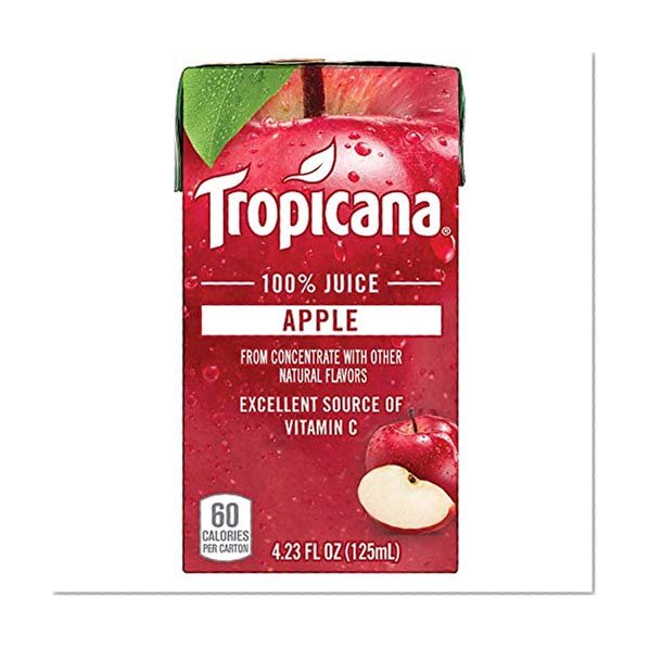 Book Cover Tropicana 100% Juice Box, Apple Juice, 4.23oz, 44 Count