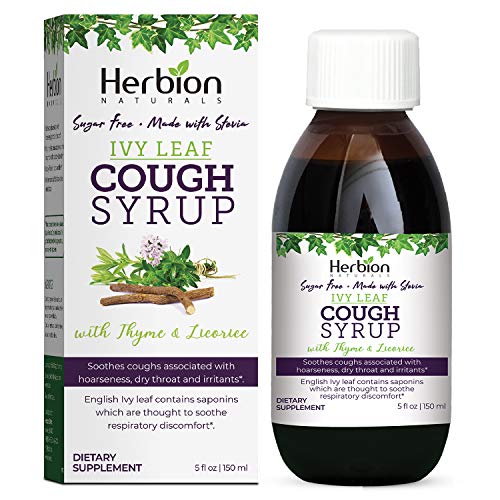 Book Cover Herbion Naturals Ivy Leaf Syrup with Thyme, 5 fl oz- Helps Maintain Respiratory and Bronchial Health, Supports Healthy Mucous Membranes, Effective for Adults and Children