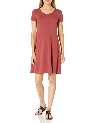 Book Cover Amazon Brand - Daily Ritual Women's Pima Cotton and Modal Short-Sleeve Scoop Neck Dress