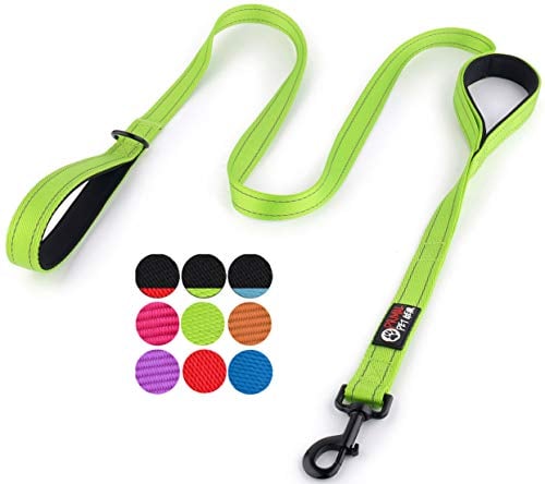 Book Cover Primal Pet Gear Dog Leash 6ft Long - Traffic Padded Two Handle - Heavy Duty - Double Handles Lead for Control Safety Training - Leashes for Large Dogs or Medium Dogs