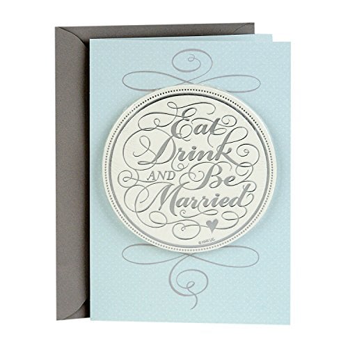 Book Cover Hallmark Signature Wedding Card (Eat, Drink and Be Married),599RZH6200