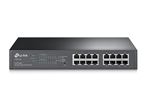 Book Cover TP-Link 16-Port Gigabit PoE+ Easy Smart Managed Switch with 110W 8-PoE Ports | Unmanaged Plus | Plug and Play | Desktop/Rackmount | Metal | Lifetime (TL-SG1016PE)