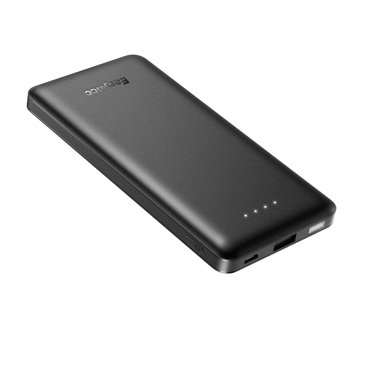 Book Cover EasyAcc Slim 10000 mAh Power Bank, QC 3.0 Quick Charge Portable Charger External Battery for iPhone Android and More - Black