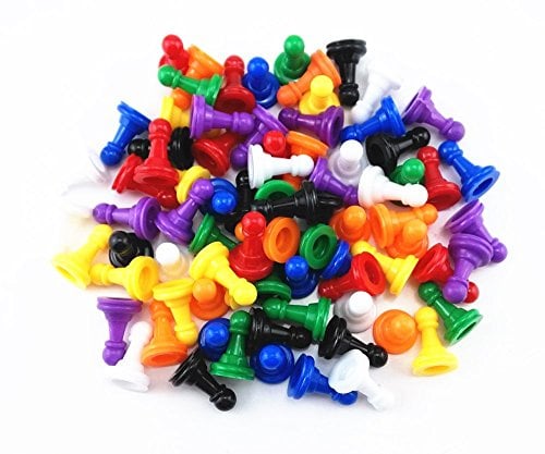Book Cover Honbay 80pcs Multi-Color Plastic Pawns Pieces for Board Games, Tabletop Markers Component