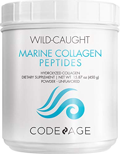 Book Cover Codeage Marine Collagen Powder Hydrolyzed Fish Collagen Peptides, Type 1 and 3 Collagen Protein Supplement, Paleo Friendly, Non GMO, Gluten Free, 16 Ounces