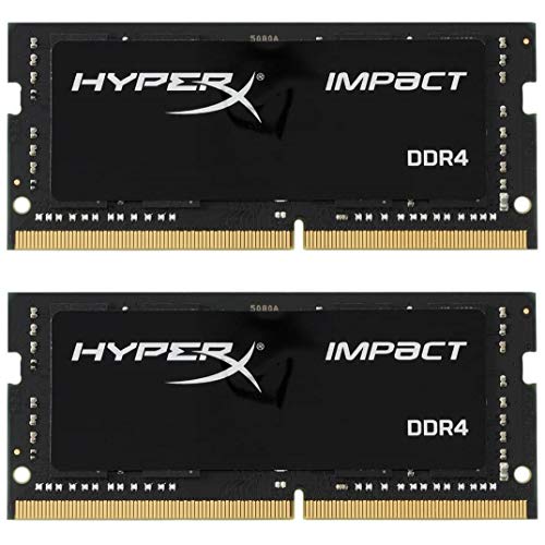 Book Cover HyperX HX424S14IB2K2/16 Impact Black 16GB Kit of 2 (2x8GB) 2400MHz DDR4 Non-ECC CL14 260-pin Unbuffered SODIMM Internal Memory Black