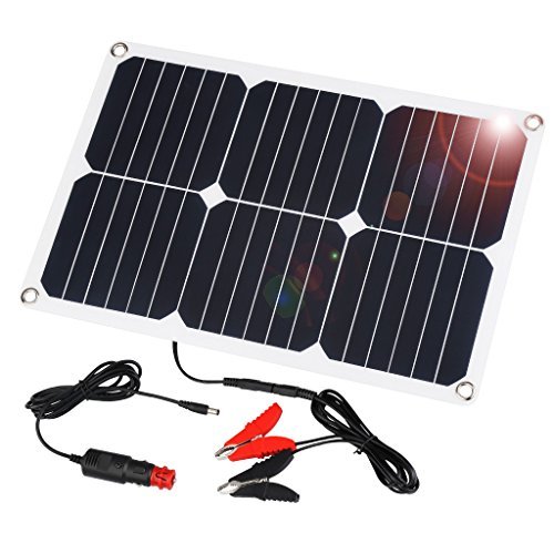 Book Cover SUAOKI 12V Solar Car Battery Charger, 18W Trickle Solar Panel Charger, Portable and Waterproof Solar Battery Maintainer, Suitable for Motorcycle RV Boat Marine Snowmobile Tractor ATV Marine Trailer