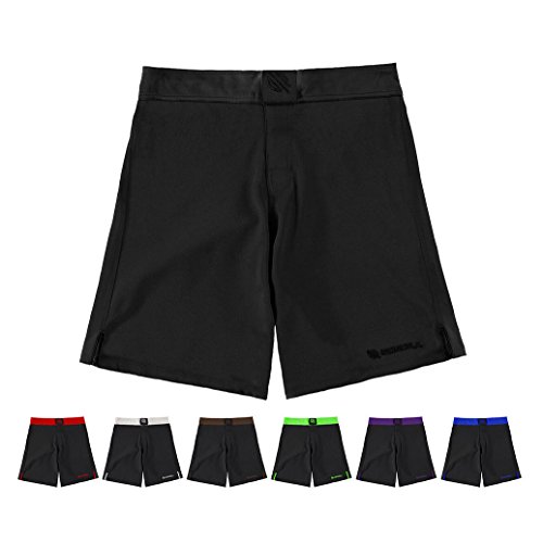 Book Cover Sanabul Essential MMA BJJ Cross Training Workout Shorts (30 inch W, Black)