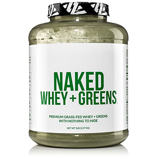 Book Cover Naked WHEY + Greens - Grass Fed Whey Protein and Organic Super Greens - Non-GMO, Gluten-Free, Soy Free - No Artificial Flavors, Sweeteners, or Colors - 5LBS - 63 Servings