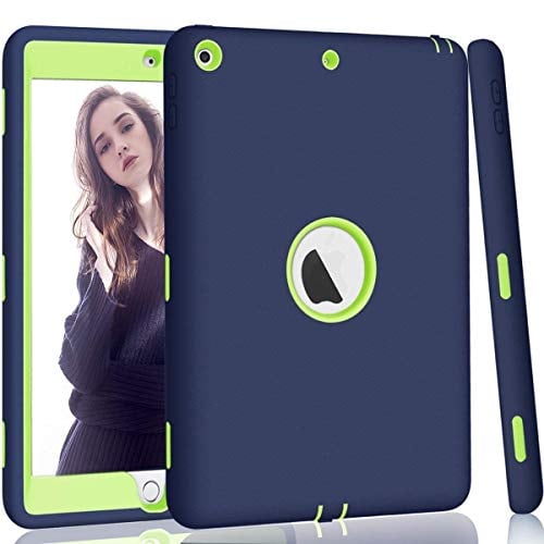 Book Cover PIXIU Case for 9.7 2017/2018 iPad,Full-Body Three-Layer Defender Protective case Cover for iPad 5th Generation (A1822 A1823)/iPad 6th (A1893 A1954)