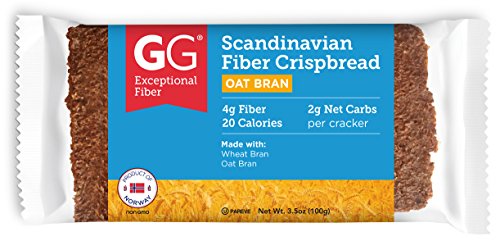 Book Cover GG Scandinavian Fiber Crispbread, Oat Bran, 3.5 Oz (Pack of 15)