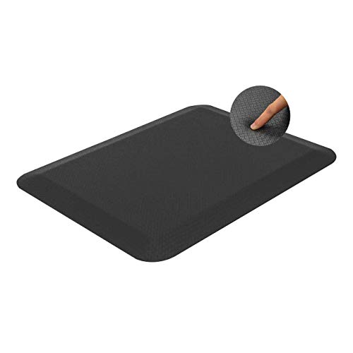 Book Cover Sorbus Anti Fatigue Mat - Comfort Standing Mat Kitchen Rug - Perfect for Kitchen and Standing Office Desk (24 in x 18 in, Black)