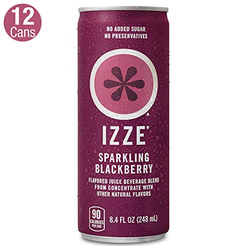 Book Cover IZZE Sparkling Juice, Blackberry, 8.4 oz Cans, 12 Count