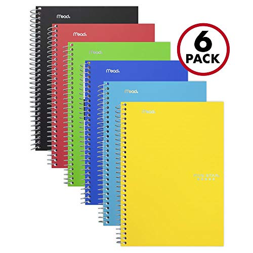 Book Cover Five Star Spiral Notebooks, 5 Subject, College Ruled Paper, 180 Sheets, Small, 9-1/2