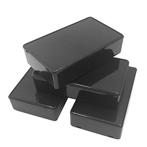 Book Cover VNDEFUL 5Pcs Black Waterproof Plastic Electric Project Case Junction Box 3.94 x 2.36 x 0.98 inches(100x60x25mm).
