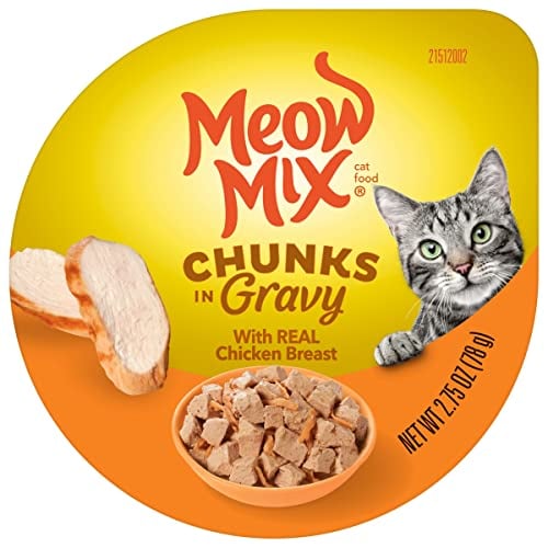 Book Cover Meow Mix Savory Morsels Wet Cat Food, Chicken Breast, 2.75 Ounce Cup (Pack of 12)