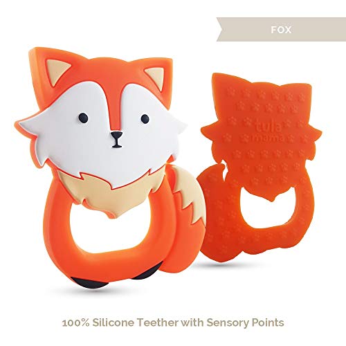 Book Cover Teething Toys and Teethers by Tulamama. Bendable & Freezer Friendly. Highly Recommended by Moms. 100% Silicone (Similar to Nipples & Pacifiers), BPA & Phthalates Free, FDA Compliant. Fox