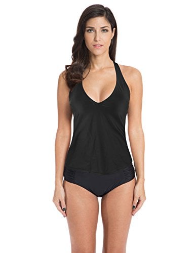 Book Cover Ocean Blues Women's Black Halter Swimsuit Tankini Top Only Size Small