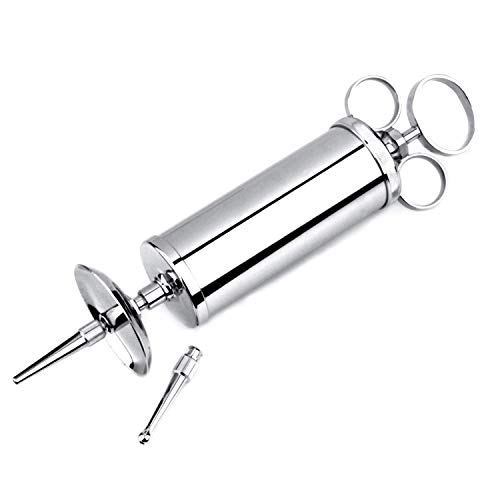 Book Cover Ear Wax Removal Syringe 4 OZ - Brass with Chrome Finish Ideal for Household, EMT, Firefighter, Police, Medical Student, School and Hobby
