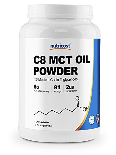 Book Cover Nutricost C8 MCT Oil Powder 2LBS (32oz) - 95% C8 MCT Oil Powder