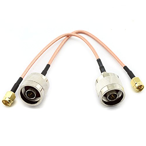 Book Cover DZS Elec 2pcs RG316 Wire Jumper 15cm SMA Male to N Male with Connecting Line RF Coaxial Coax Cable Antenna Extender Cable Adapter Jumper
