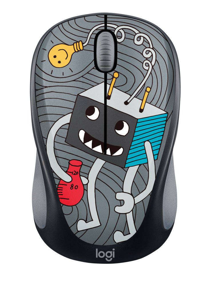 Book Cover Logitech Doodle Collection M238 Mouse - Optical - Wireless - 3 Button(s) - Sneakerhead