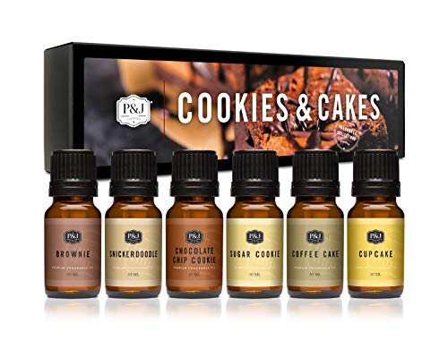 Book Cover Cookies & Cakes Set of 6 Premium Grade Fragrance Oils - Chocolate Chip Cookie, Sugar Cookie, Cupcake, Brownie, Snickerdoodle, Coffee Cake