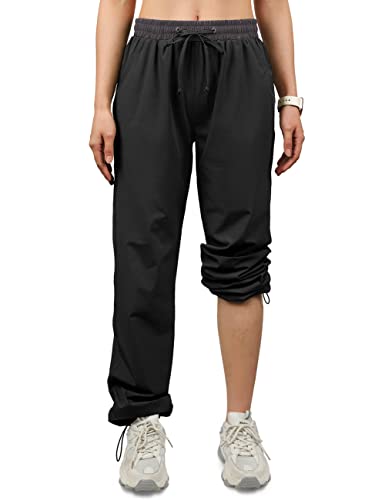 Book Cover Nonwe Women's Outdoor Hiking Pants Black M/30 Inseam